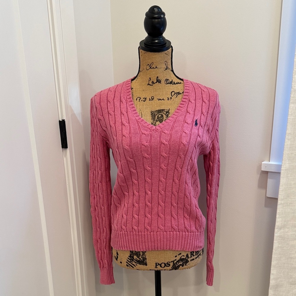 Polo Ralph Lauren Pink Cable Knit Sweater